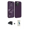 MARSİLYAN™- iPhone 15 Pro Max Kılıf Kozmos Yansıma Özel Seri - Şeffaf Pasifik Cam Ekran Koruyucu + Raze Metal Kamera Lens - LT