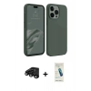 MARSİLYAN™- iPhone 15 Pro Max Kılıf Kozmos Yansıma Özel Seri - Şeffaf Pasifik Cam Ekran Koruyucu + Raze Metal Kamera Lens - SH