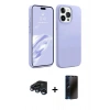 MARSİLYAN™- iPhone 15 Pro Max Kılıf Kozmos Yansıma Özel Seri - Siyah 3D Antistatik Hayalet Cam Ekran Koruyucu + Raze Metal Kamera Lens - LT