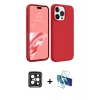 MARSİLYAN™- iPhone 15 Pro Max Kılıf Kozmos Yansıma Özel Seri - Siyah 3D Antistatik Seramik Nano Ekran Koruyucu + PVD Metal Kamera Lens - SH