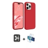 MARSİLYAN™- iPhone 15 Pro Max Kılıf Kozmos Yansıma Özel Seri - Siyah 3D Antistatik Seramik Nano Ekran Koruyucu + PVD Metal Kamera Lens - GI