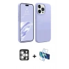 MARSİLYAN™- iPhone 15 Pro Max Kılıf Kozmos Yansıma Özel Seri - Siyah 3D Antistatik Seramik Nano Ekran Koruyucu + PVD Metal Kamera Lens - GS