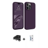 MARSİLYAN™- iPhone 15 Pro Max Kılıf Kozmos Yansıma Özel Seri - Siyah Bilvis 0.18mm Plus Cam Ekran Koruyucu + Raze Metal Kamera Lens - GS