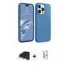 MARSİLYAN™- iPhone 15 Pro Max Kılıf Kozmos Yansıma Özel Seri - Siyah Bilvis 0.18mm Plus Cam Ekran Koruyucu + Titanyum Gri Raze Metal Kamera Lens