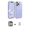 MARSİLYAN™- iPhone 15 Pro Max Kılıf Kozmos Yansıma Özel Seri - Siyah Bilvis 0.18mm Plus Cam Ekran Koruyucu + PVD Metal Kamera Lens - GS