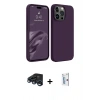 MARSİLYAN™- iPhone 15 Pro Max Kılıf Kozmos Yansıma Özel Seri - Siyah Bilvis 0.18mm Plus Cam Ekran Koruyucu + Raze Metal Kamera Lens - LT