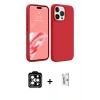 MARSİLYAN™- iPhone 15 Pro Max Kılıf Kozmos Yansıma Özel Seri - Siyah Bilvis 0.18mm Plus Cam Ekran Koruyucu + PVD Metal Kamera Lens - TU