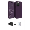 MARSİLYAN™- iPhone 15 Pro Max Kılıf Kozmos Yansıma Özel Seri - Siyah Bilvis 0.18mm Plus Cam Ekran Koruyucu + Raze Metal Kamera Lens - SH