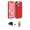 MARSİLYAN™- iPhone 15 Pro Max Kılıf Kozmos Yansıma Özel Seri - Siyah Bilvis 3D Cam Ekran Koruyucu + Raze Metal Kamera Lens - GS