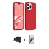 MARSİLYAN™- iPhone 15 Pro Max Kılıf Kozmos Yansıma Özel Seri - Siyah Bilvis 3D Mat Cam Ekran Koruyucu + Titanyum Gri Raze Metal Kamera Lens