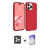 MARSİLYAN™- iPhone 15 Pro Max Kılıf Kozmos Yansıma Özel Seri - Siyah Bilvis 5in1 3D Magic Cam Ekran Koruyucu + PVD Metal Kamera Lens - SH