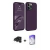 MARSİLYAN™- iPhone 15 Pro Max Kılıf Kozmos Yansıma Özel Seri - Siyah Bilvis 5in1 3D Magic Cam Ekran Koruyucu + Raze Metal Kamera Lens - GS