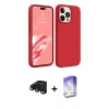MARSİLYAN™- iPhone 15 Pro Max Kılıf Kozmos Yansıma Özel Seri - Siyah Bilvis 5in1 3D Magic Cam Ekran Koruyucu + Raze Metal Kamera Lens - SH