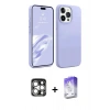MARSİLYAN™- iPhone 15 Pro Max Kılıf Kozmos Yansıma Özel Seri - Siyah Bilvis 5in1 3D Magic Cam Ekran Koruyucu + Gümüş PVD Metal Kamera Lens