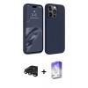 MARSİLYAN™- iPhone 15 Pro Max Kılıf Kozmos Yansıma Özel Seri - Siyah Bilvis 5in1 3D Magic Cam Ekran Koruyucu + Raze Metal Kamera Lens - TMGI