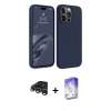 MARSİLYAN™- iPhone 15 Pro Max Kılıf Kozmos Yansıma Özel Seri - Siyah Bilvis 5in1 3D Magic Cam Ekran Koruyucu + Raze Metal Kamera Lens - GS