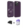 MARSİLYAN™- iPhone 15 Pro Max Kılıf Kozmos Yansıma Özel Seri - Siyah Bilvis 5in1 3D Magic Cam Ekran Koruyucu + Raze Metal Kamera Lens - SH