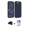 MARSİLYAN™- iPhone 15 Pro Max Kılıf Kozmos Yansıma Özel Seri - Siyah Bilvis 5in1 3D Magic Cam Ekran Koruyucu + Raze Metal Kamera Lens - SH