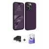 MARSİLYAN™- iPhone 15 Pro Max Kılıf Kozmos Yansıma Özel Seri - Siyah Bilvis 5in1 5D Magic Hayalet Cam Ekran Koruyucu + Raze Metal Kamera Lens - GS