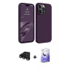 MARSİLYAN™- iPhone 15 Pro Max Kılıf Kozmos Yansıma Özel Seri - Siyah Bilvis 5in1 5D Magic Hayalet Cam Ekran Koruyucu + Raze Metal Kamera Lens - SH