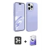 MARSİLYAN™- iPhone 15 Pro Max Kılıf Kozmos Yansıma Özel Seri - Siyah Bilvis 5in1 5D Magic Hayalet Cam Ekran Koruyucu + PVD Metal Kamera Lens - GI