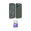 MARSİLYAN™- iPhone 15 Pro Max Kılıf Kozmos Yansıma Özel Seri - Siyah Bilvis 5in1 5D Magic Hayalet Cam Ekran Koruyucu