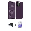 MARSİLYAN™- iPhone 15 Pro Max Kılıf Kozmos Yansıma Özel Seri - Siyah Bilvis 5in1 5D Magic Hayalet Cam Ekran Koruyucu + Raze Metal Kamera Lens - LT