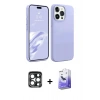MARSİLYAN™- iPhone 15 Pro Max Kılıf Kozmos Yansıma Özel Seri - Siyah Bilvis 5in1 5D Magic Hayalet Cam Ekran Koruyucu + PVD Metal Kamera Lens - LT