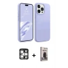 MARSİLYAN™- iPhone 15 Pro Max Kılıf Kozmos Yansıma Özel Seri - Siyah Bilvis Hayalet Cam Ekran Koruyucu + Gümüş PVD Metal Kamera Lens
