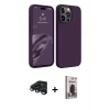 MARSİLYAN™- iPhone 15 Pro Max Kılıf Kozmos Yansıma Özel Seri - Siyah Bilvis Hayalet Cam Ekran Koruyucu + Raze Metal Kamera Lens - LT