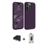 MARSİLYAN™- iPhone 15 Pro Max Kılıf Kozmos Yansıma Özel Seri - Siyah Bilvis Hayalet Cam Ekran Koruyucu + Raze Metal Kamera Lens - LT