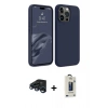 MARSİLYAN™- iPhone 15 Pro Max Kılıf Kozmos Yansıma Özel Seri - Siyah Bilvis Hayalet Cam Ekran Koruyucu + Raze Metal Kamera Lens - LT