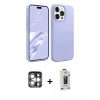MARSİLYAN™- iPhone 15 Pro Max Kılıf Kozmos Yansıma Özel Seri - Siyah Bilvis Hayalet Cam Ekran Koruyucu + PVD Metal Kamera Lens - GS