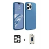 MARSİLYAN™- iPhone 15 Pro Max Kılıf Kozmos Yansıma Özel Seri - Siyah Bilvis Hayalet Cam Ekran Koruyucu + PVD Metal Kamera Lens - GS