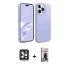 MARSİLYAN™- iPhone 15 Pro Max Kılıf Kozmos Yansıma Özel Seri - Siyah Bilvis Hayalet Cam Ekran Koruyucu + PVD Metal Kamera Lens - SH