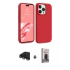MARSİLYAN™- iPhone 15 Pro Max Kılıf Kozmos Yansıma Özel Seri - Siyah Bilvis Hayalet Cam Ekran Koruyucu + Raze Metal Kamera Lens - SH