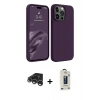 MARSİLYAN™- iPhone 15 Pro Max Kılıf Kozmos Yansıma Özel Seri - Siyah Bilvis Hayalet Cam Ekran Koruyucu + Raze Metal Kamera Lens - GS