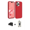 MARSİLYAN™- iPhone 15 Pro Max Kılıf Kozmos Yansıma Özel Seri - Siyah Bilvis Hayalet Cam Ekran Koruyucu + Titanyum Gri Raze Metal Kamera Lens