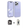 MARSİLYAN™- iPhone 15 Pro Max Kılıf Kozmos Yansıma Özel Seri - Siyah Bilvis Hayalet Cam Ekran Koruyucu + PVD Metal Kamera Lens - TU
