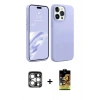 MARSİLYAN™- iPhone 15 Pro Max Kılıf Kozmos Yansıma Özel Seri - Siyah Buffer Cam Ekran Koruyucu + PVD Metal Kamera Lens - GS