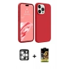 MARSİLYAN™- iPhone 15 Pro Max Kılıf Kozmos Yansıma Özel Seri - Siyah Buffer Cam Ekran Koruyucu + PVD Metal Kamera Lens - GS