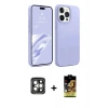 MARSİLYAN™- iPhone 15 Pro Max Kılıf Kozmos Yansıma Özel Seri - Siyah Buffer Cam Ekran Koruyucu + PVD Metal Kamera Lens - GI