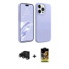 MARSİLYAN™- iPhone 15 Pro Max Kılıf Kozmos Yansıma Özel Seri - Siyah Buffer Cam Ekran Koruyucu + Raze Metal Kamera Lens - SH