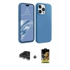 MARSİLYAN™- iPhone 15 Pro Max Kılıf Kozmos Yansıma Özel Seri - Siyah Buffer Cam Ekran Koruyucu + Raze Metal Kamera Lens - GS