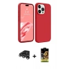 MARSİLYAN™- iPhone 15 Pro Max Kılıf Kozmos Yansıma Özel Seri - Siyah Buffer Cam Ekran Koruyucu + Raze Metal Kamera Lens - GS