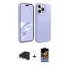 MARSİLYAN™- iPhone 15 Pro Max Kılıf Kozmos Yansıma Özel Seri - Siyah Buffer Hayalet Cam Ekran Koruyucu + Raze Metal Kamera Lens - TMGI