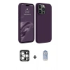 MARSİLYAN™- iPhone 15 Pro Max Kılıf Kozmos Yansıma Özel Seri - Siyah Joko Magic 5D Cam + PVD Metal Kamera Lens - GS