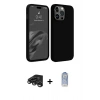 MARSİLYAN™- iPhone 15 Pro Max Kılıf Kozmos Yansıma Özel Seri - Siyah Joko Magic 5D Cam + Raze Metal Kamera Lens - TMGI