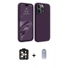MARSİLYAN™- iPhone 15 Pro Max Kılıf Kozmos Yansıma Özel Seri - Siyah Joko Magic 5D Cam + PVD Metal Kamera Lens - TU