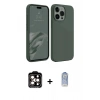MARSİLYAN™- iPhone 15 Pro Max Kılıf Kozmos Yansıma Özel Seri - Siyah Joko Magic 5D Cam + PVD Metal Kamera Lens - TU